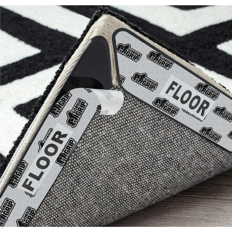GORILLA GRIP Rug Gripper Pads Keep Rugs Corners from Curling, Removable Sticky Pads Hold Carpet i... | Walmart (US)
