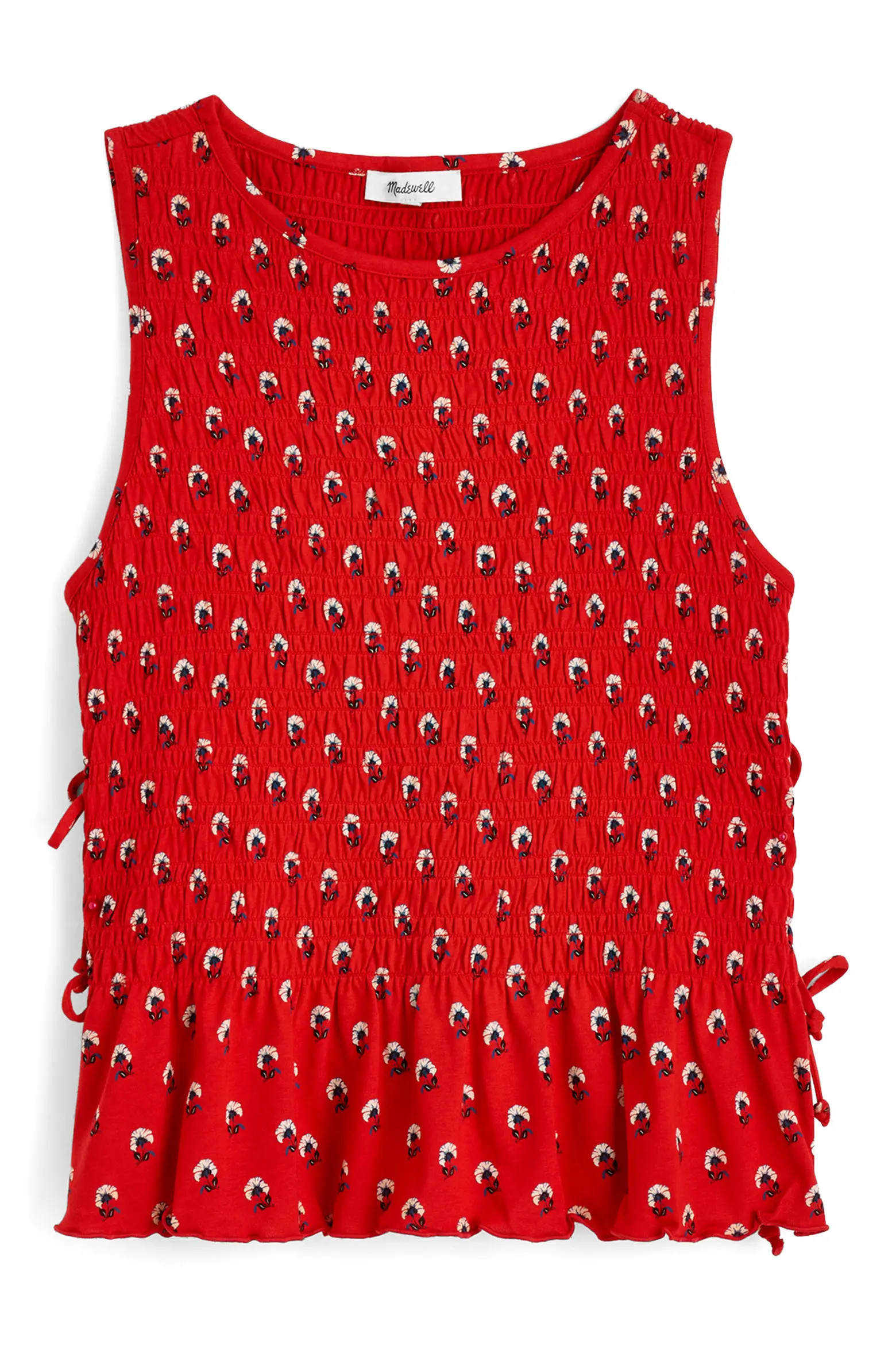 Side Tie Smocked Tank (Women) | Nordstrom | Nordstrom