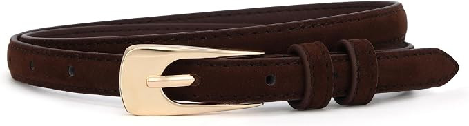 Women Skinny Belt for Jeans Dress Thin Waist Belts | Amazon (US)
