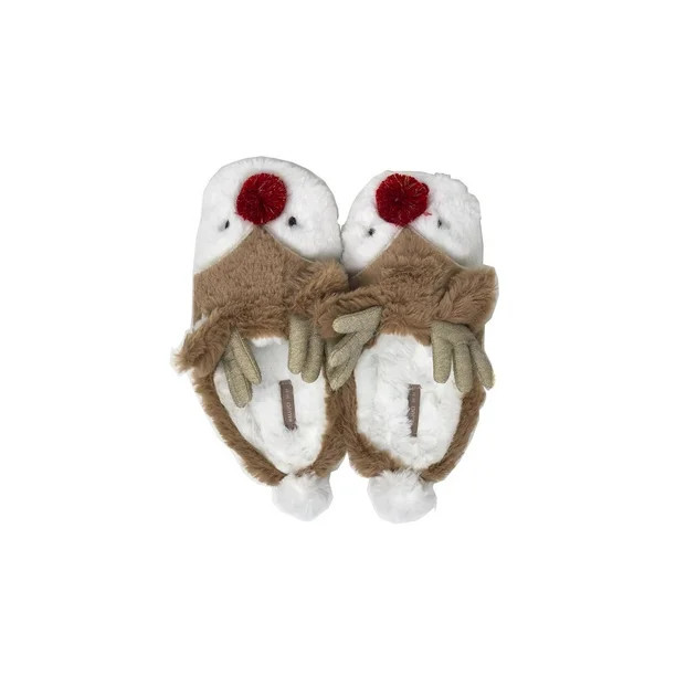 Women's Winter Holiday Reindeer Plush Slipper, 8-9 - Walmart.com | Walmart (US)