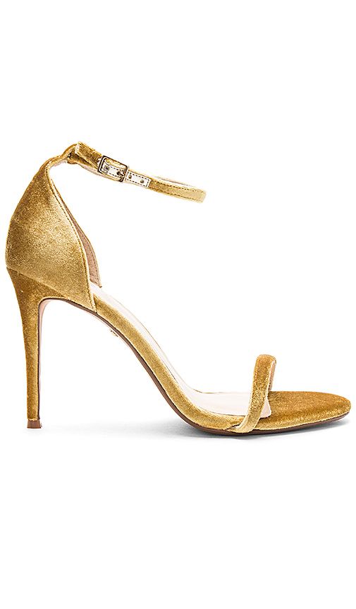 RAYE Blake Heels in Gold. - size 10 (also in 6,6.5,7,7.5,8,8.5,9,9.5) | Revolve Clothing