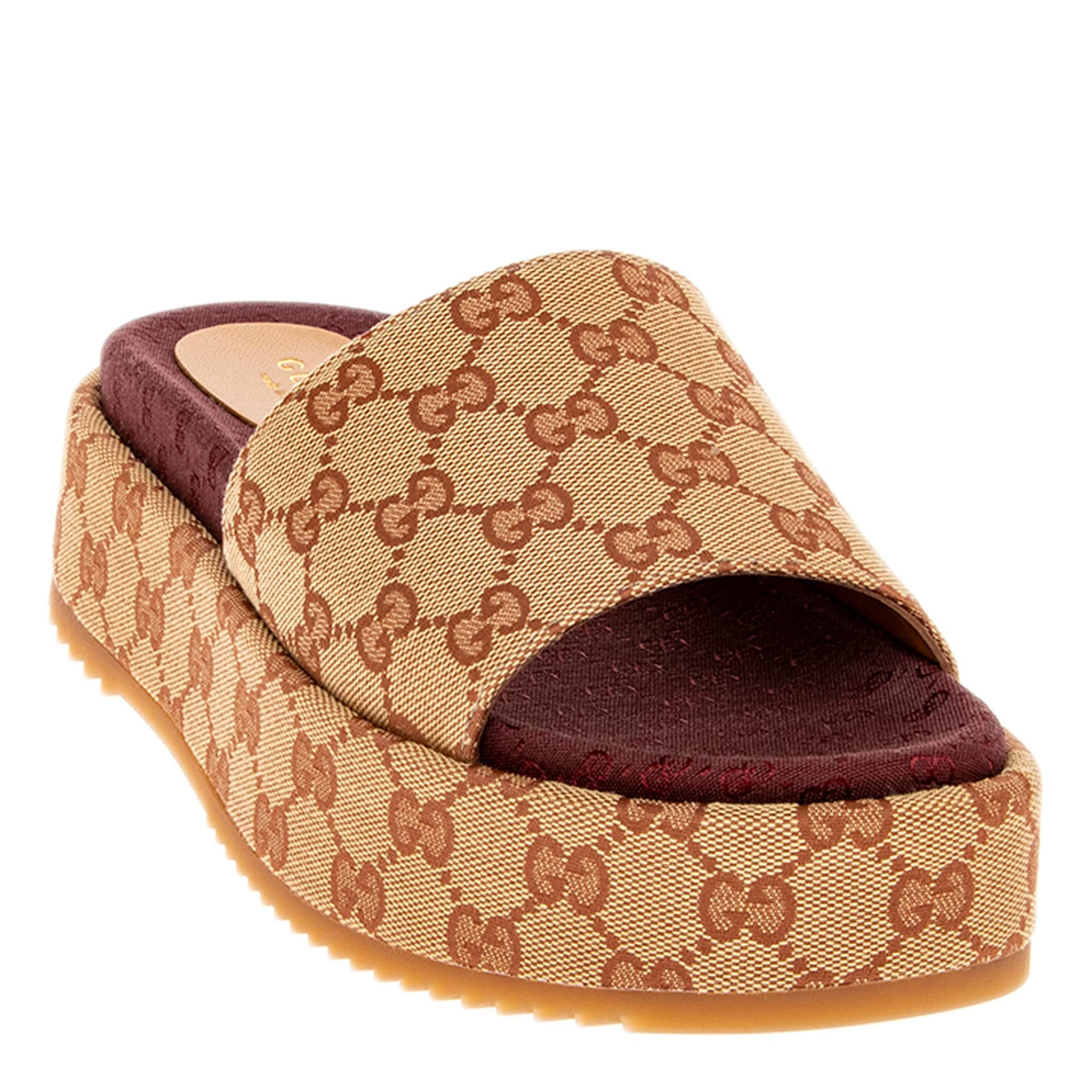 Gucci Original GG Platform Slides | Overstock