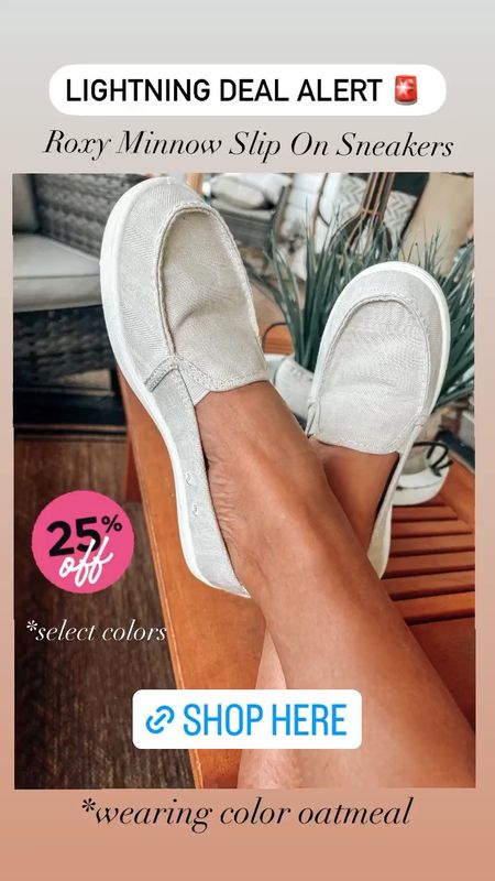 Roxy Minnow Slip On sneakers on sale 25% off. Lightning deals, *some colors not included 

Sneakers, amazon deals, lightning deals, amazon finds, summer shoes, casual sneakers 

#LTKshoecrush #LTKunder50 #LTKsalealert