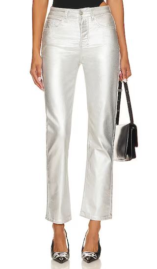 Regina Metallic Jean in Silver Metallic | Revolve Clothing (Global)