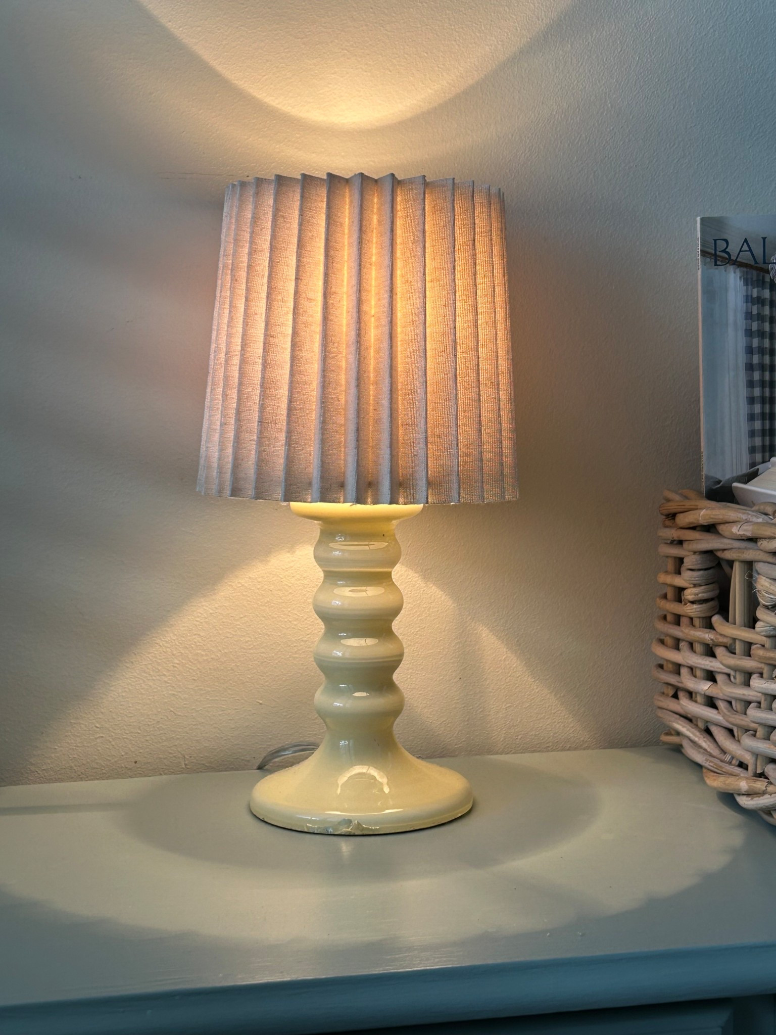 Mini lamp pleated shade 
Target lamps
Bathroom lamp 