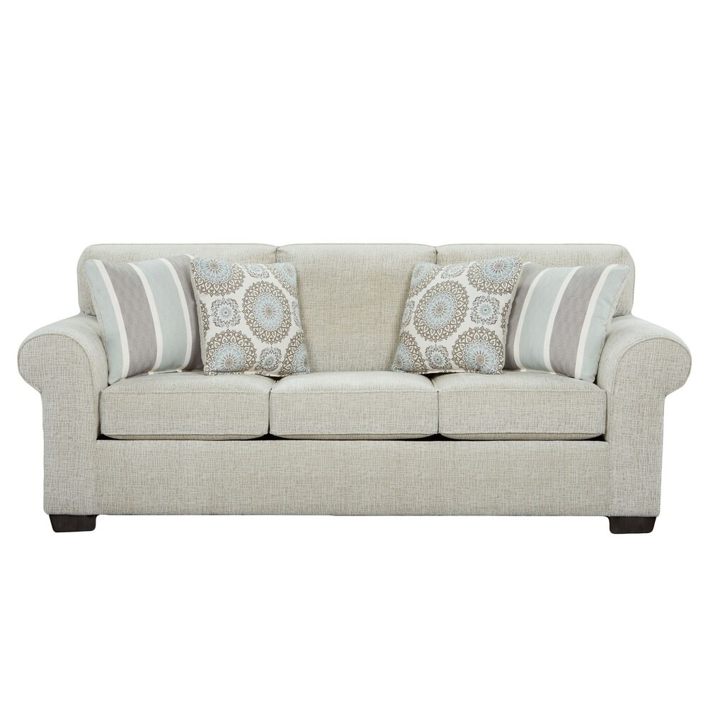 Lisa Marie Charisma Linen Rolled Arm Sofa | Bed Bath & Beyond