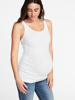 Maternity First-Layer Rib-Knit Side-Shirred Tank Top | Old Navy (US)