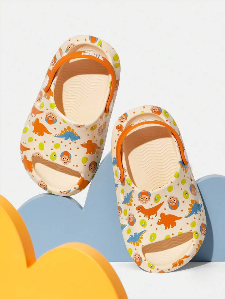 Blippi X SHEIN Baby Open Toe Slippers, Lightweight & Comfortable For Indoor & Outdoor Use | SHEIN