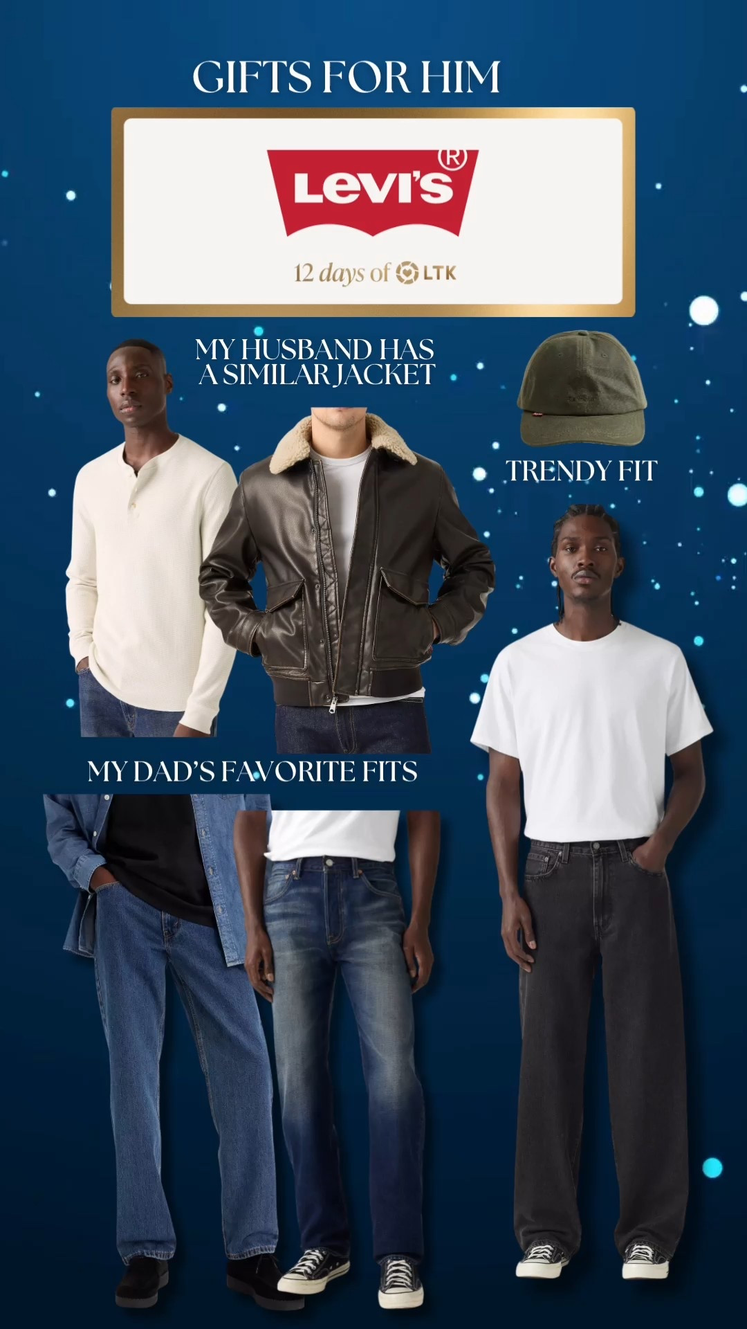 Levi’s gift ideas from him. 

My husband has a similar leather jacket from Tommy, that we both wear and get a ton of compliments on. 

#LTKHoliday #LTKSaleAlert #LTKGiftGuide