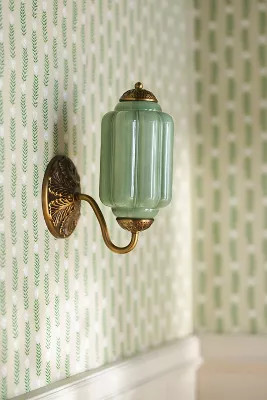 The Eloise Scallop Milk Glass Sconce Wall Light | Anthropologie (US)