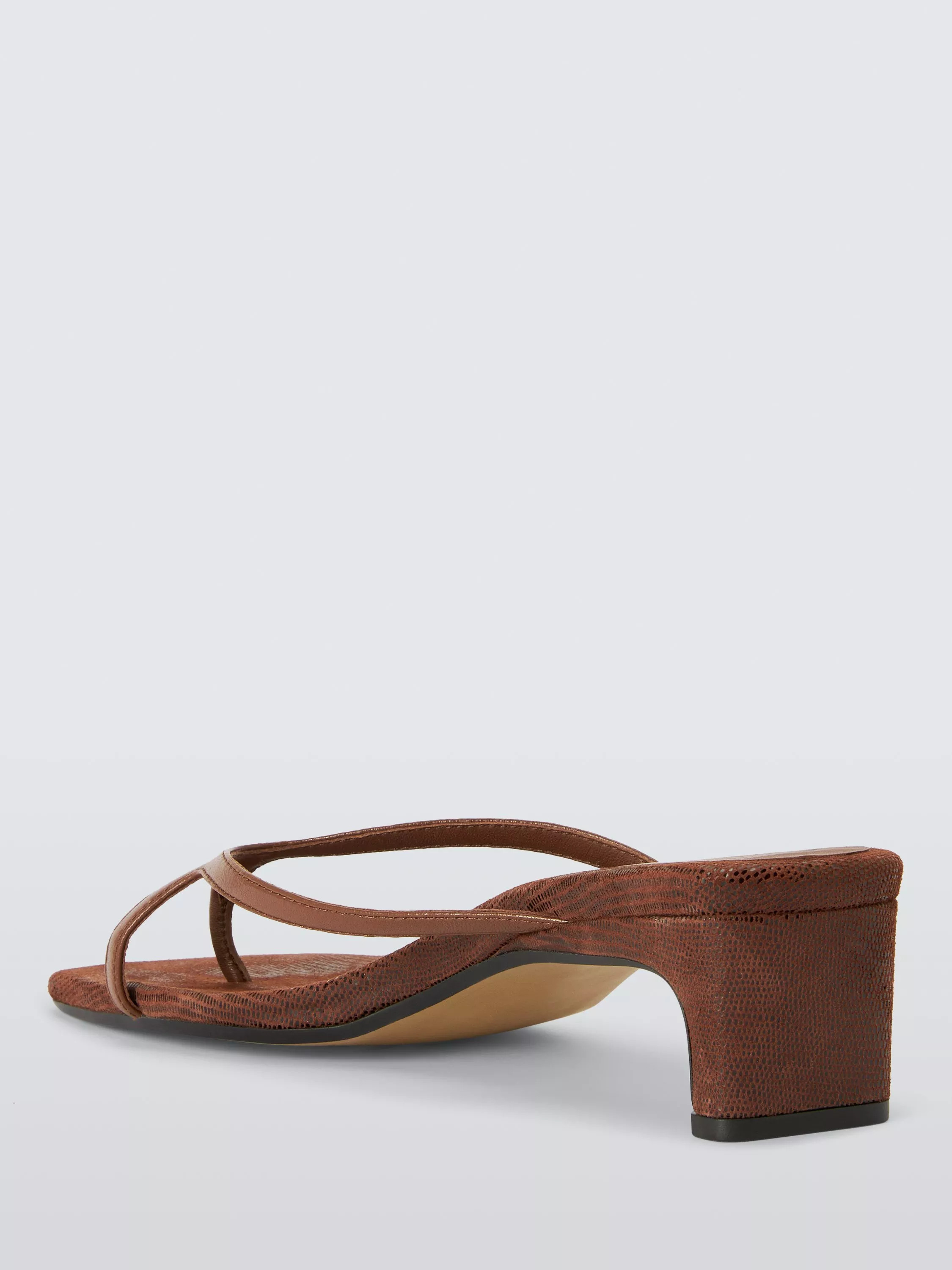 Barely There Leather Mule Sandals, Brown Chocolate, 5 | John Lewis (UK)