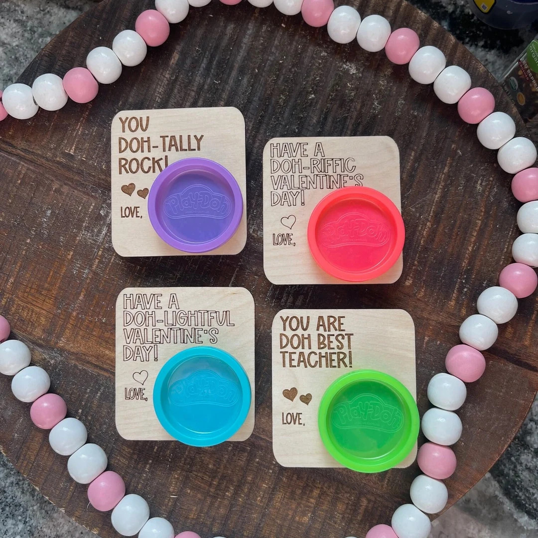 Play Doh | Play Doh Valentines | Wooden Valentines | Personalized Valentines Cards | Kids Valenti... | Etsy (US)