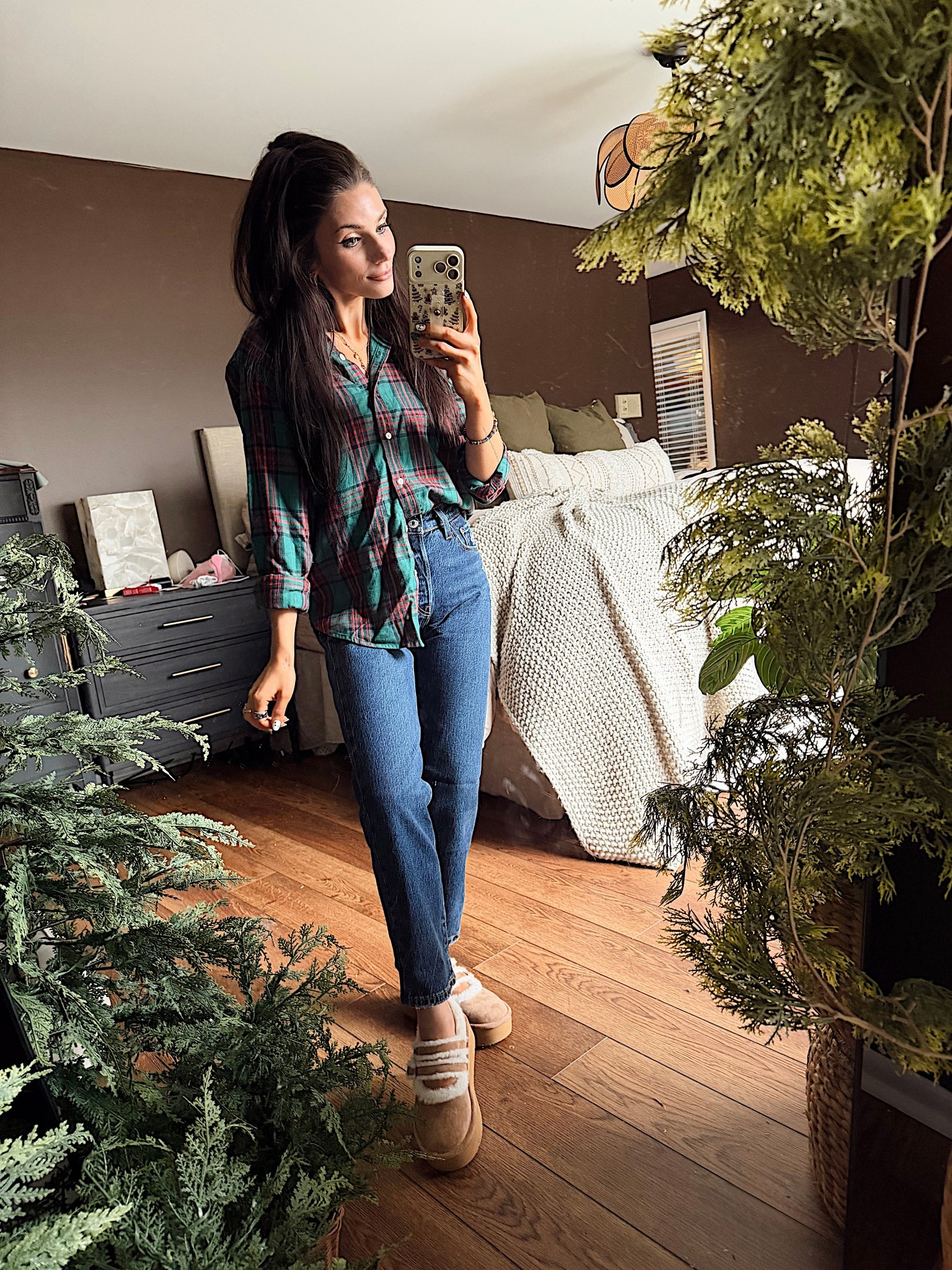 More holiday fun ahead! On today’s agenda it’s hot cocoa & cookies with Santa on the Polar Express. Turned out to be a bit warmer than expected so passed on the Christmas sweater and swapped out for this festive flannel from @target! Paired it it’s my favorite cropped @levis I order from @amazon whenever I see them on sale ( I’m pretty sure I have about 8 washes now!) and these look for less fuzzy maryjanes from @walmart! 

#LTKmomlife #LTKHoliday #LTKFindsUnder50