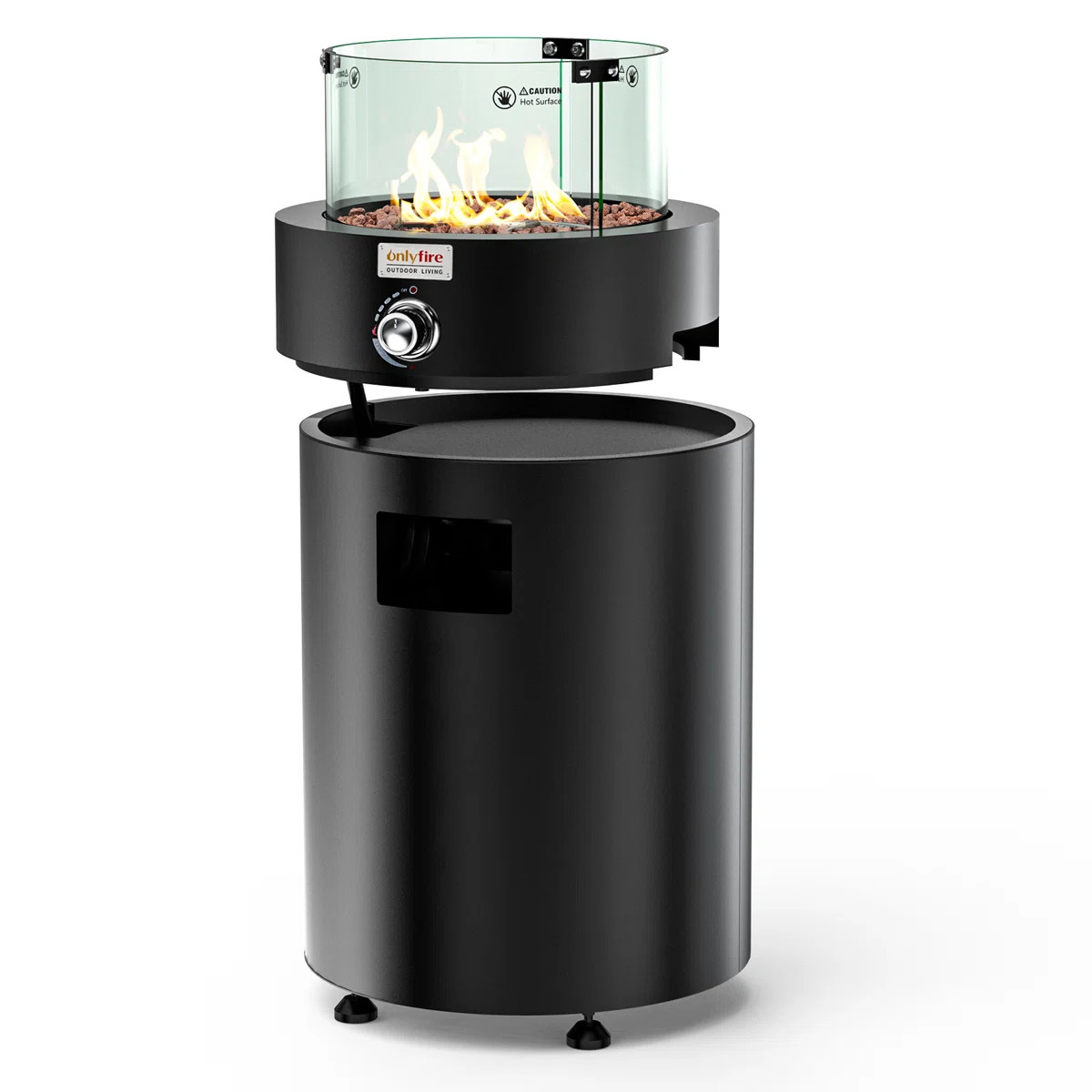 Smokeless Round Propane Gas Fire Pit | Wayfair North America