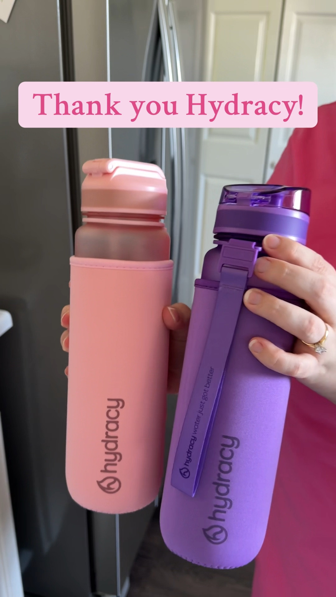 I am currently 3.5 months postpartum and hydrating has never been more important for me. These bottles were gifted to me from Hydracy. They have been life saving for keeping up with my water intake each day!
You can pick between a straw or chug lid. They both have a lock, hand strap, and sleeve! The added bonus is the time marks to keep tou motivated to drink at least two a day! I have these bottles linked on the LTK app. 
💧💧💧💧💧💧
#ad #gifted #gift #hydracy @Hydracy #liketoknowit #liketoknowitstyle #ltk #ltkit #postpartum #hydrate #hydration #waterbottle #momcontent #momssupportingmoms 

#LTKFindsUnder50 #LTKFitness #LTKActive
