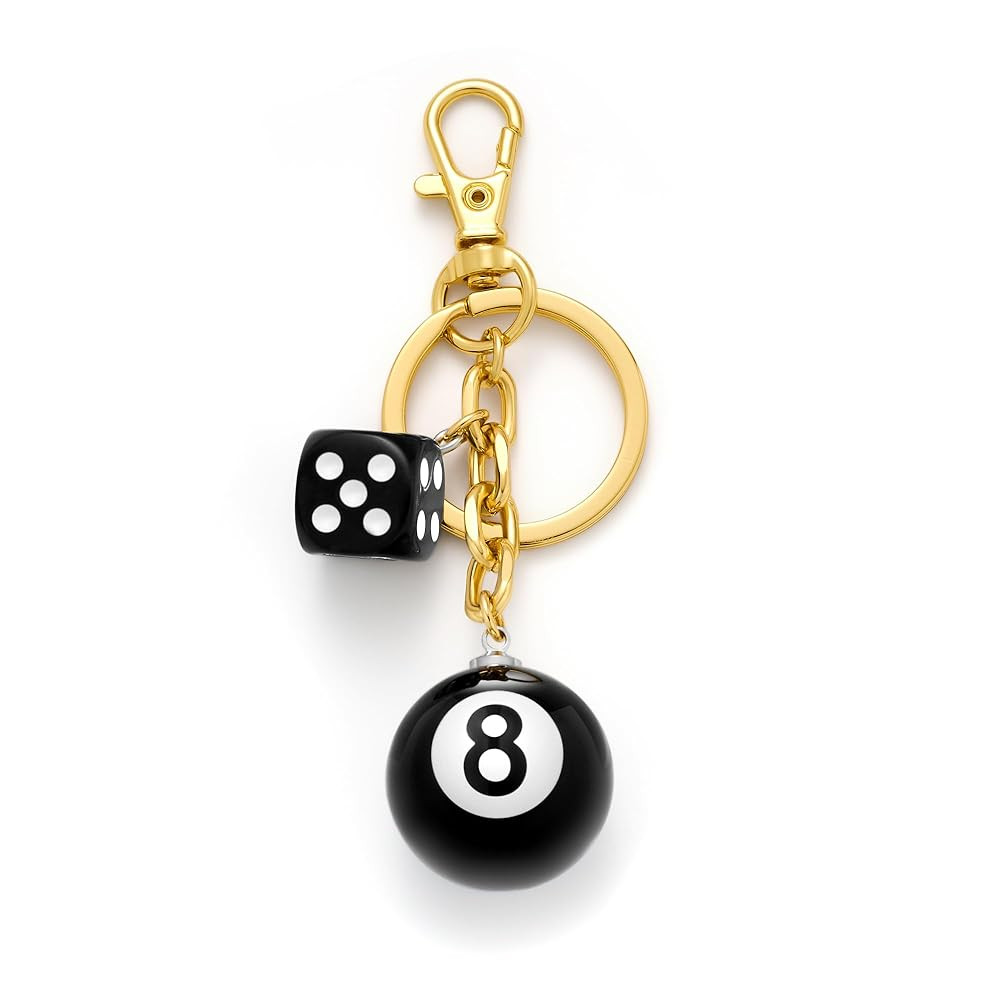 8 Ball Keychain Pool Ball Keychain Accessory Purse Charm Car Key Chain | Amazon (US)