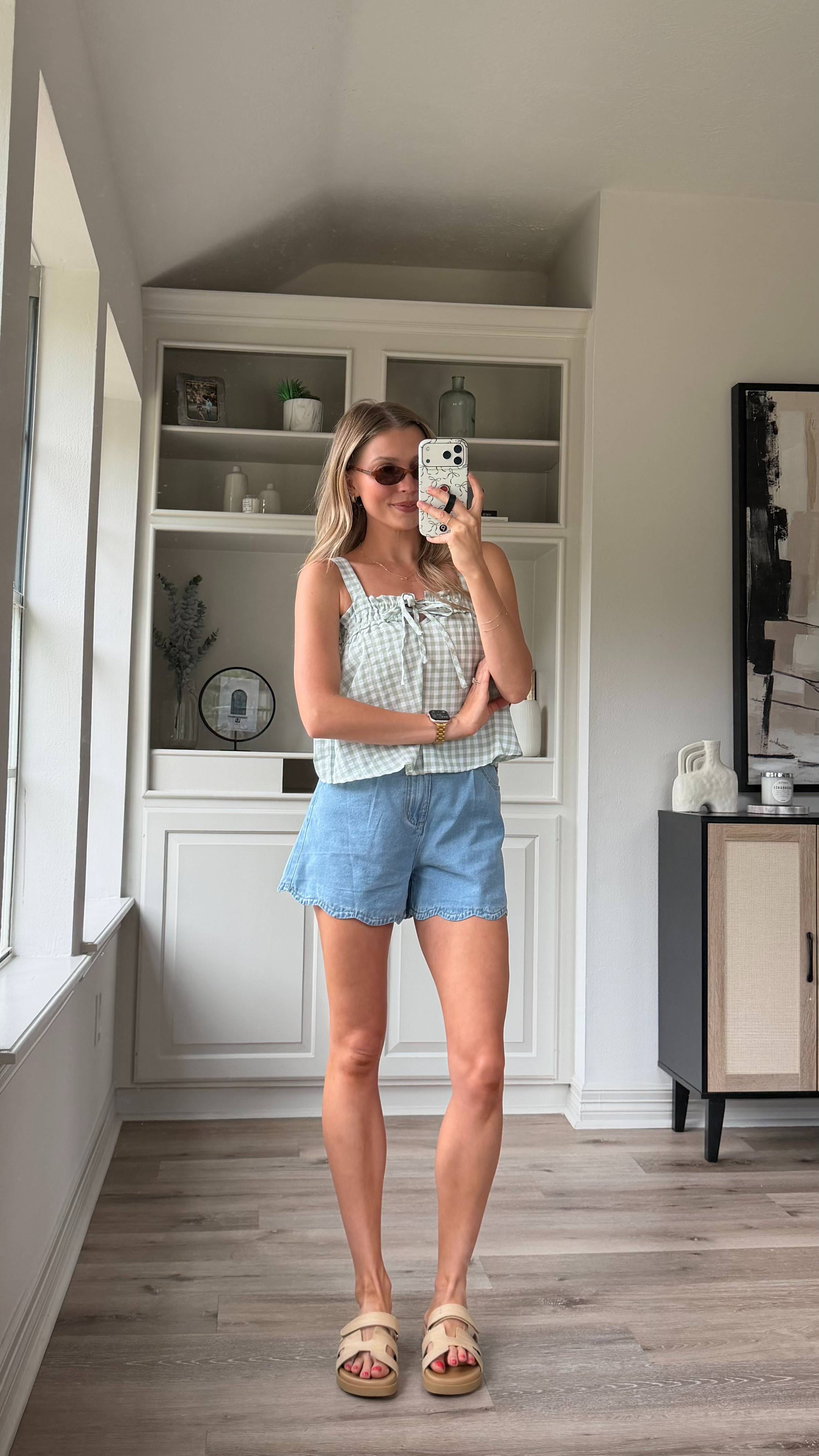 Cute plaid tank for summer! S top, 4 shorts 

 #LTKootd #LTKmomlife