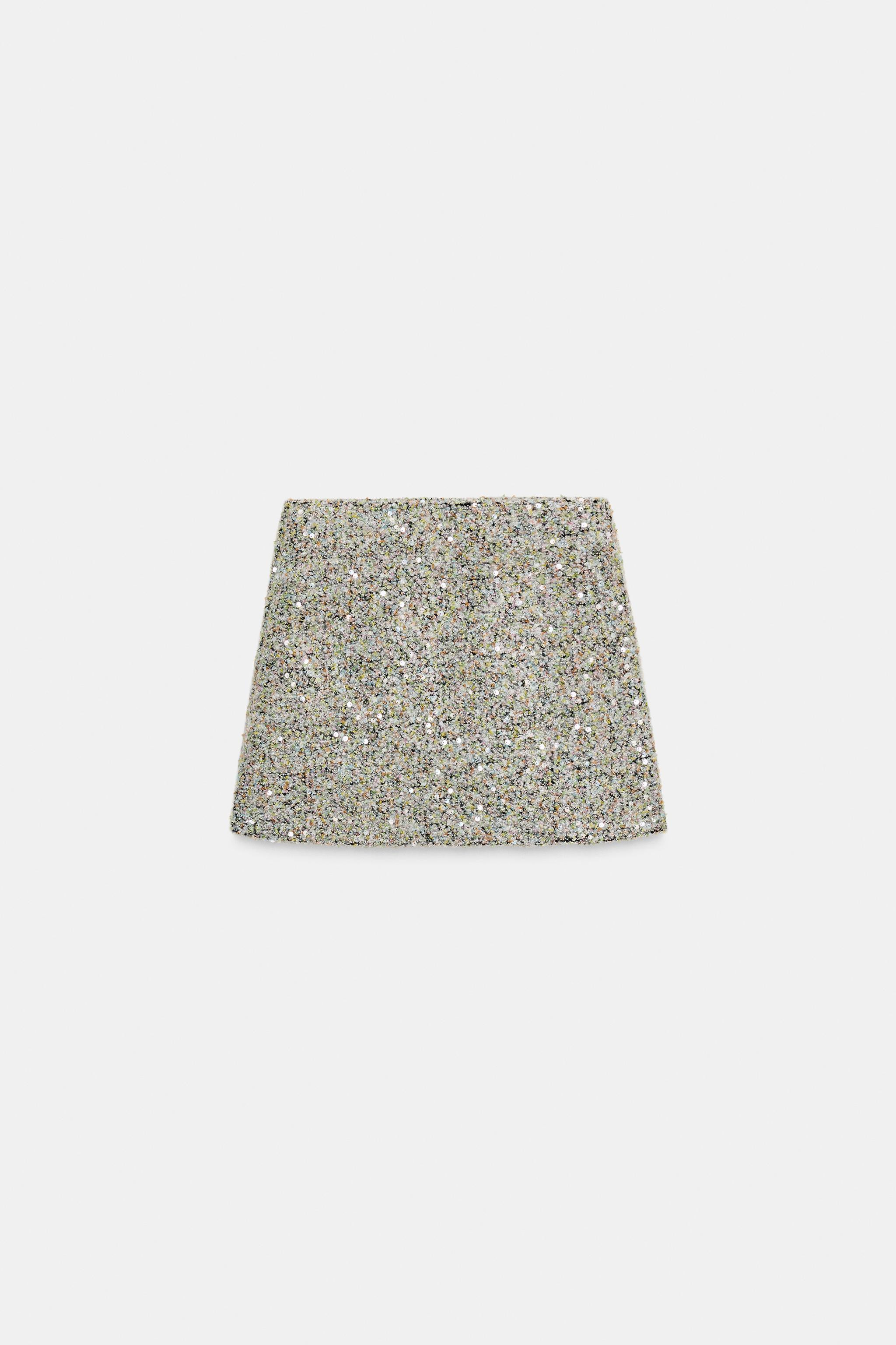 SHORT SEQUIN SKIRT | Zara UK