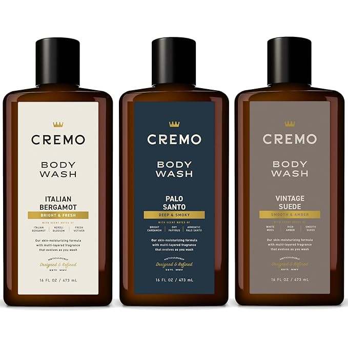 Cremo Body Wash Gift Set for Men - Includes Italian Bergamot, Palo Santo, Vintage Suede Scented B... | Amazon (US)