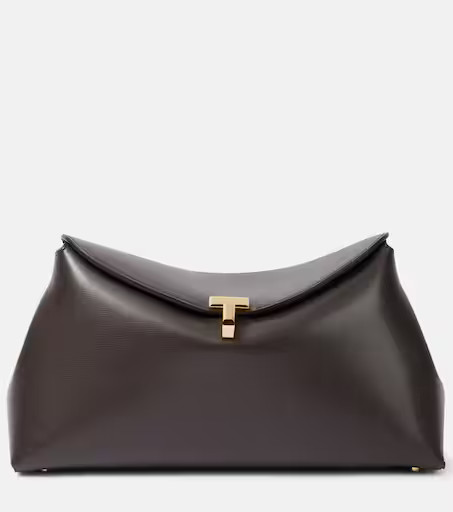 T-Lock Small leather clutch | Mytheresa (US/CA)