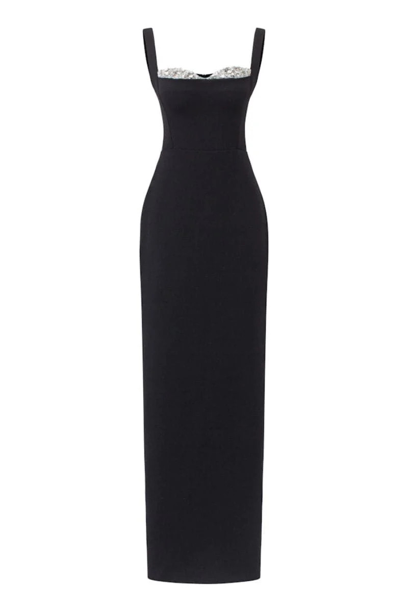 BLACK JENSEN CRYSTAL BODYCON DRESS | 21Six | CULT MIA | CULT MIA UK LTD
