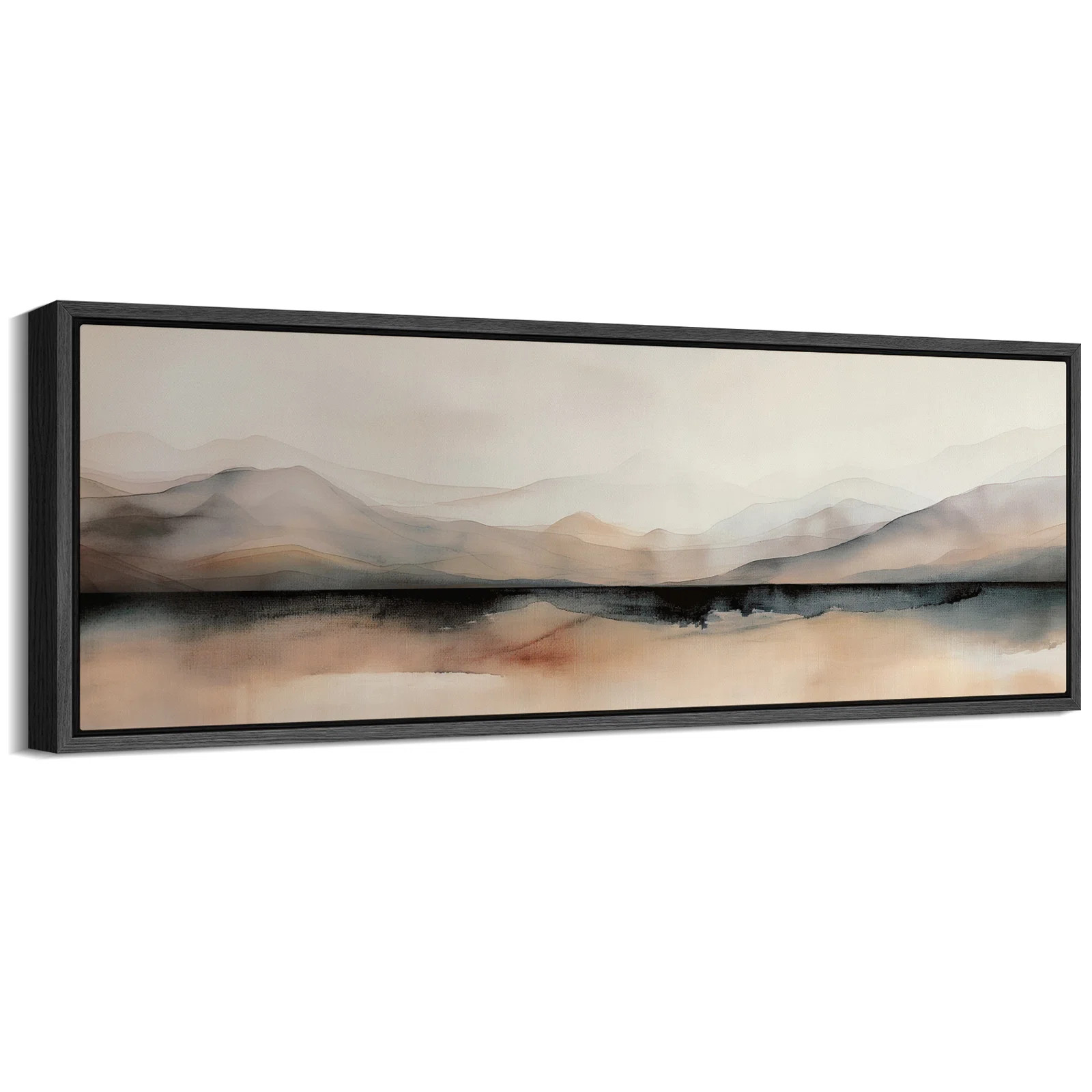 Minimal Landscape " Abstract Mountain Hues Modern Minimalist Landscape Rustic Retro Art Decor Ext... | Wayfair North America