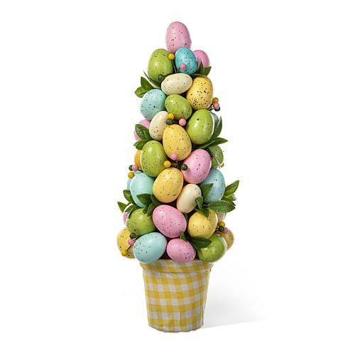 Glitzhome 16in H Easter Egg Table Tree Decor | HSN