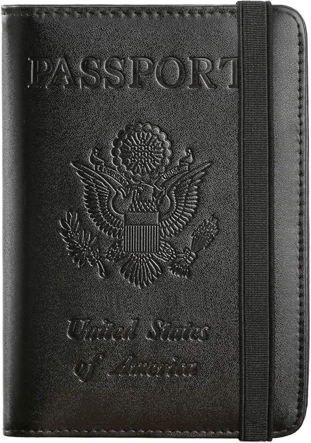 Passport Holder Cover Wallet RFID Blocking Leather Card Case Travel Document Organizer | Amazon (US)