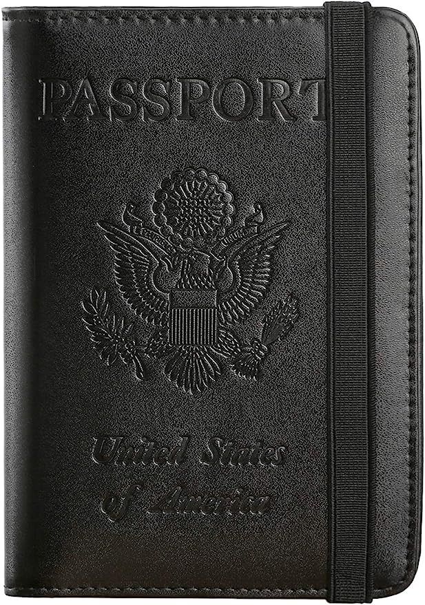 PASCACOO Unisex Adults Passport Holder Cover Wallet RFID Blocking Leather Card Case Travel Docume... | Amazon (US)
