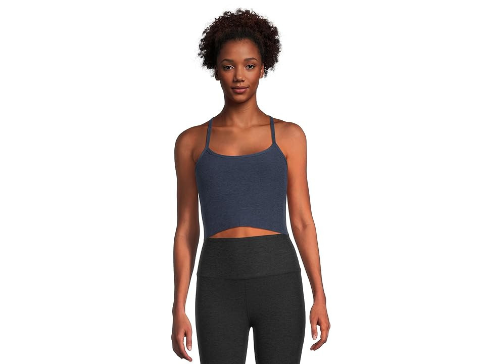 Beyond Yoga Spacedye Slim Racerback Cropped Tank Top Women's Clothing Nocturnal Navy : LG, Elastane/Polyester/Spandex | Zappos