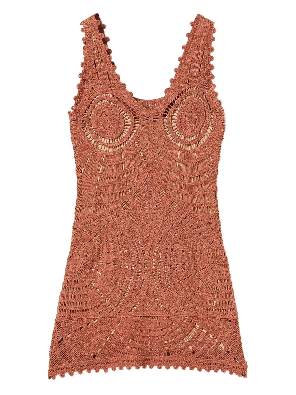 crochet-knit dress | Farfetch Global