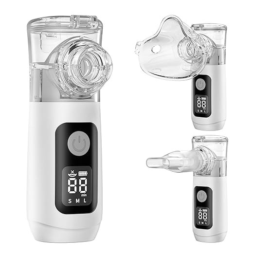 Smart Digital Display Portable Nebulizer for Adults and Kids, Rechargeable with Three Adjustable ... | Amazon (US)