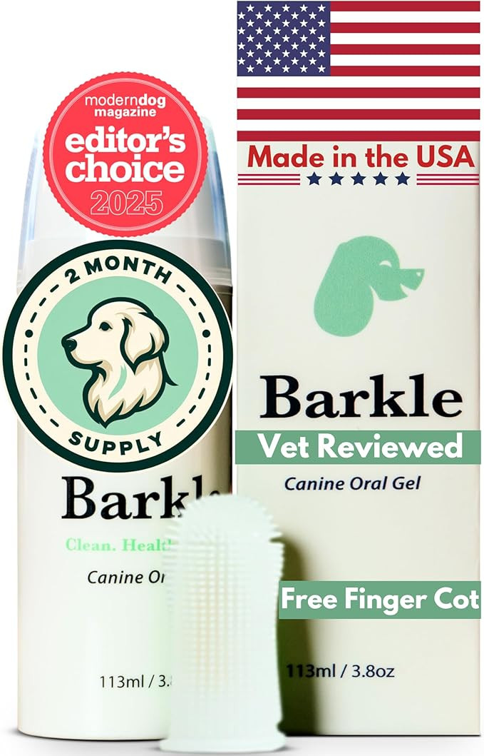 Barkle Vet Approved Dog Teeth Cleaning Toothpaste & Tooth Brushing Kit | Eliminate Plaque, Tartar... | Amazon (US)