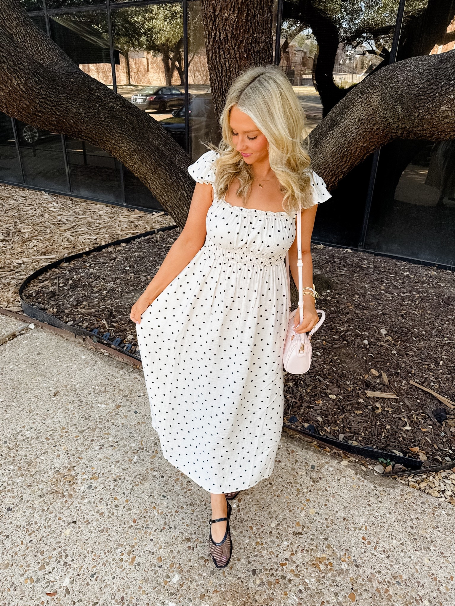 The cutest polka dot dress from Target! I wore it today to a baby shower 🖤 wearing a size small. 

#LTKootd #LTKmomlife