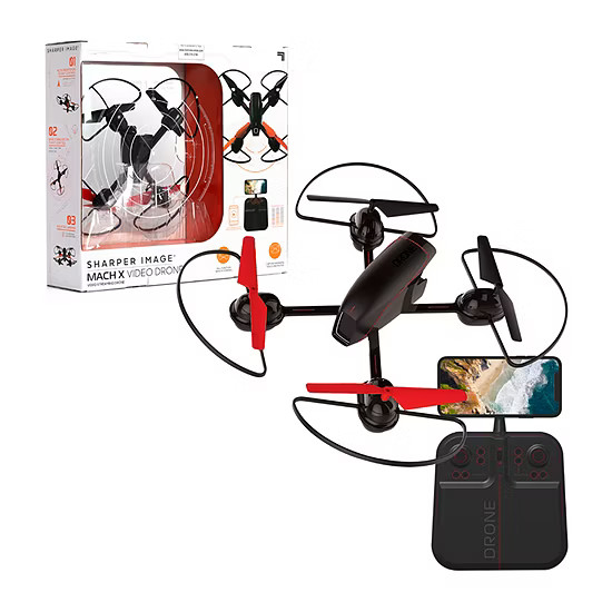 Sharper Image® 10" Mach X Video Drone with Streaming Camera 1012254, Color: Black - JCPenney | JCPenney