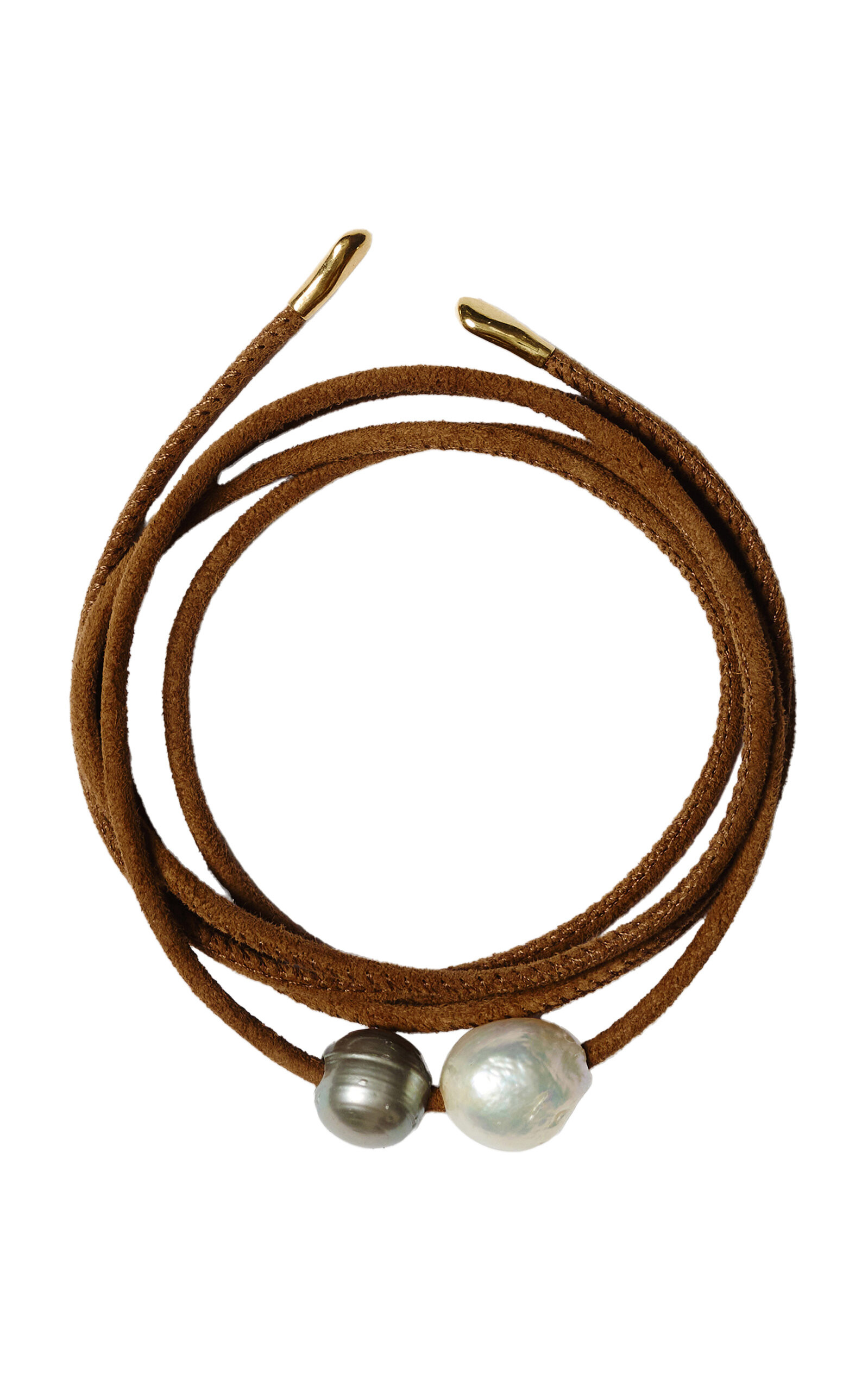 Vanya Leather Pearl Wrap Bracelet | Moda Operandi (Global)