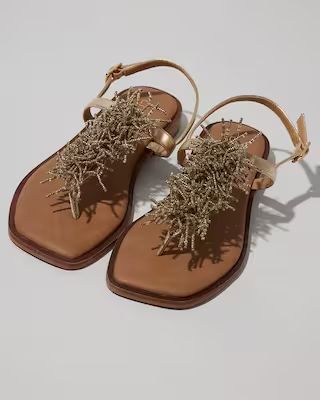Gold T-Strap Sandals | Chico's