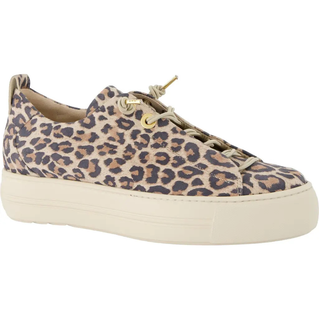 Paul Green Zena Leopard Print Platform Sneaker in Leopardino Desert at Nordstrom, Size 5.5Us | Nordstrom