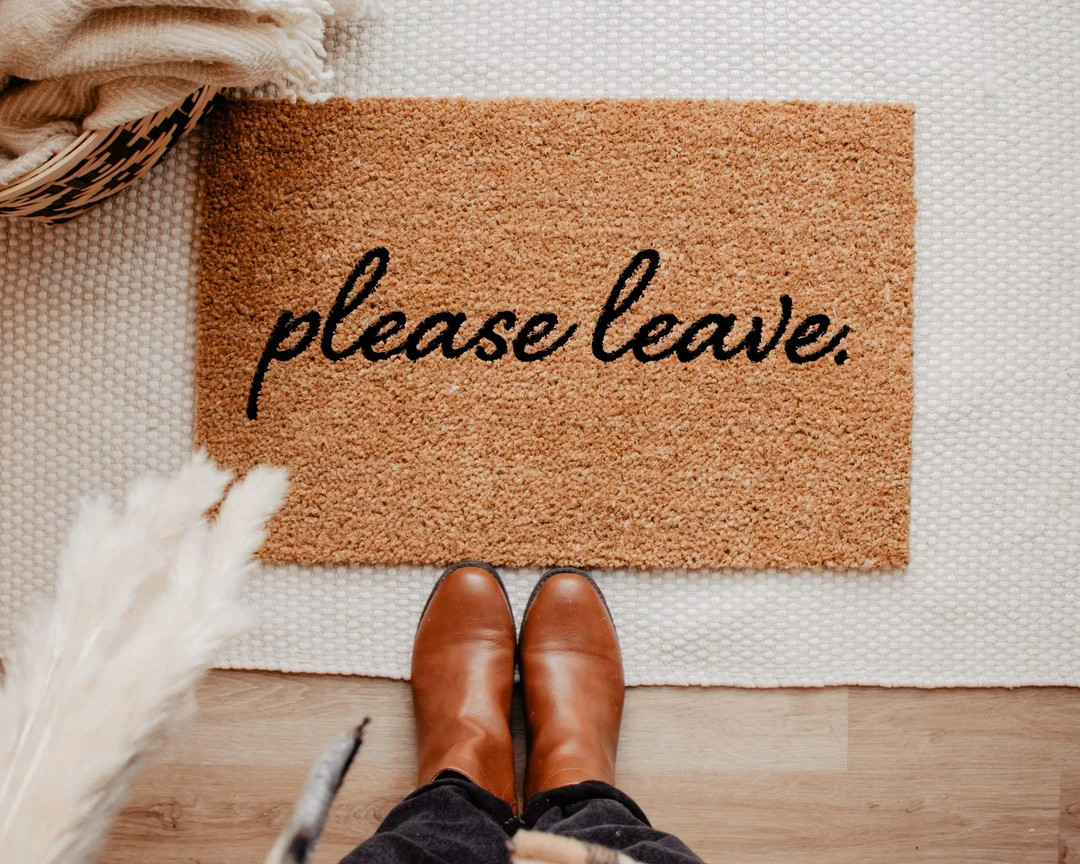 Please Leave Doormat, Go Away Doormat, Funny Doormat, Doormat, Funny Welcome Mat, Personalized Do... | Etsy (US)