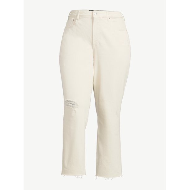Free Assembly Women's Super High Rise Straight Jeans - Walmart.com | Walmart (US)
