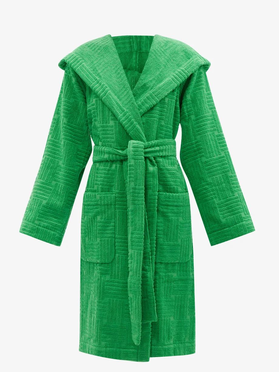 Intrecciato-pattern cotton-terry bathrobe | Bottega Veneta | Matches (UK)