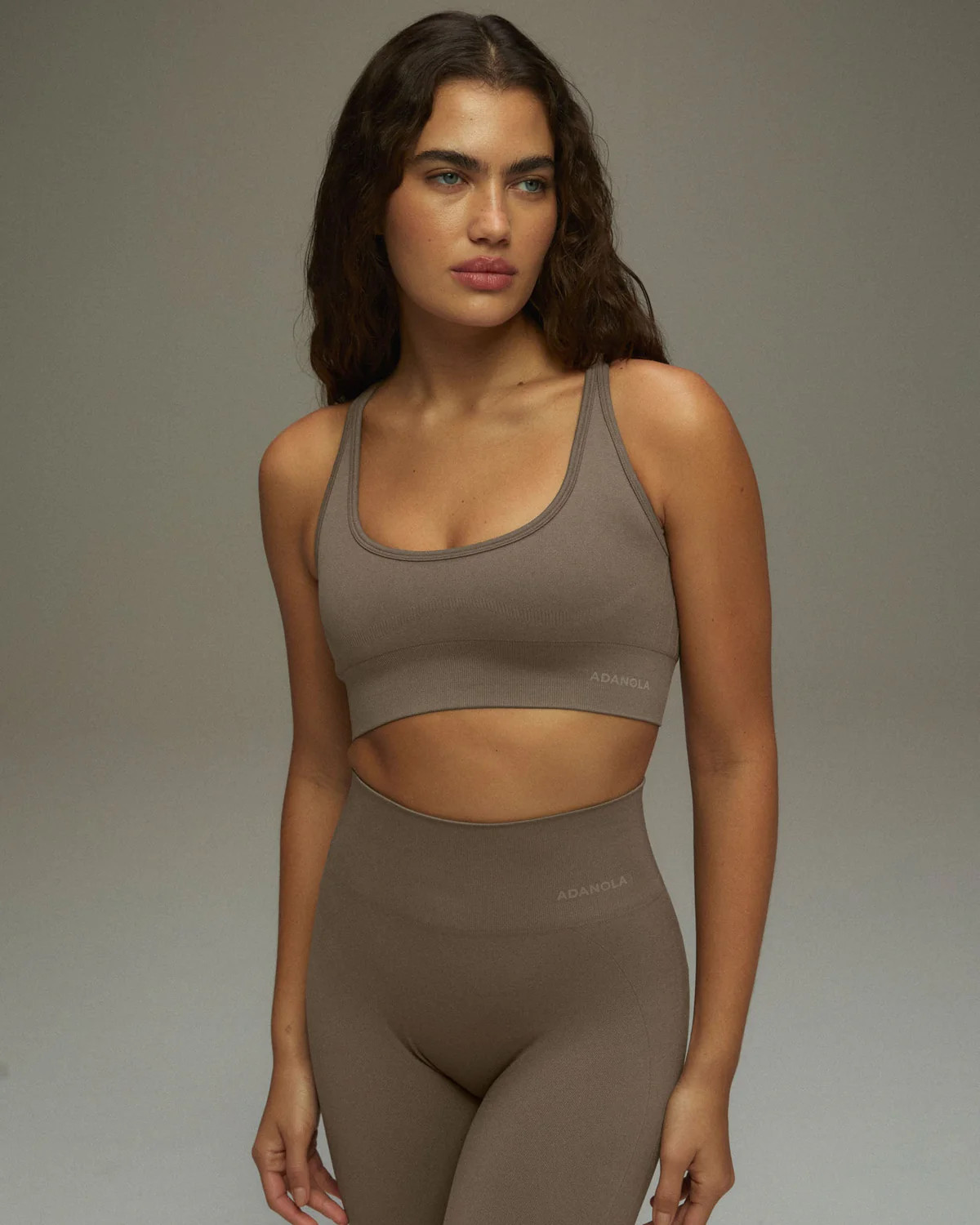 Seamless Racer Adjustable Bra - Cocoa Brown | Adanola UK