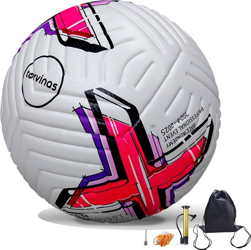 Soccer Ball Size 5,4 with Pump, Waterproof PU Leather - Professional Training & Official Match Ba... | Amazon (US)