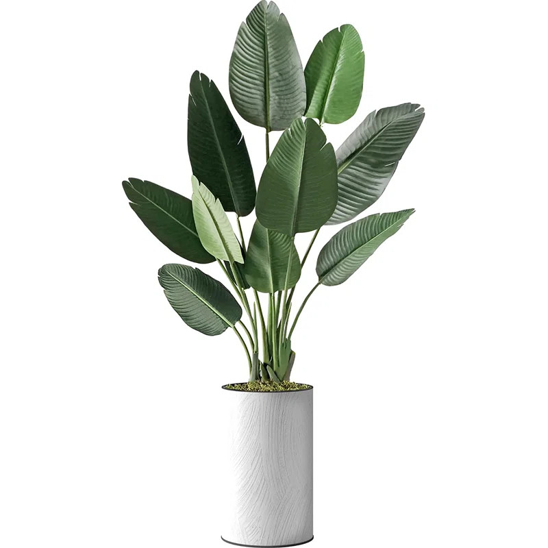 Artificial Tree In Planter, Fake Bird of Paradise Silk Tree Home Decoration (Plant Pot Plus Tree) | Wayfair North America