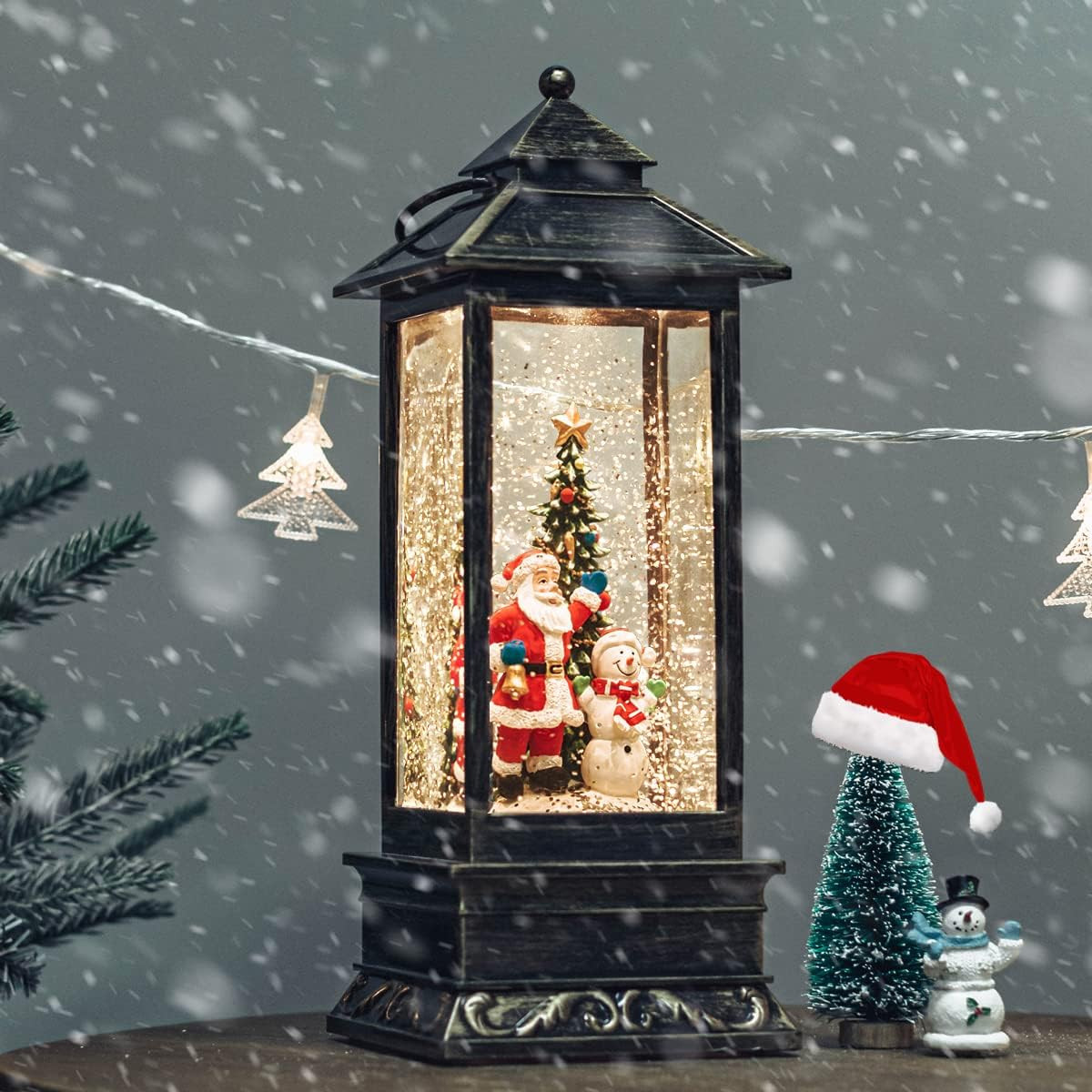 Christmas Trees Music Snow Globe with Swirling Glitter - Snowman Father Christmas | Amazon (CA)