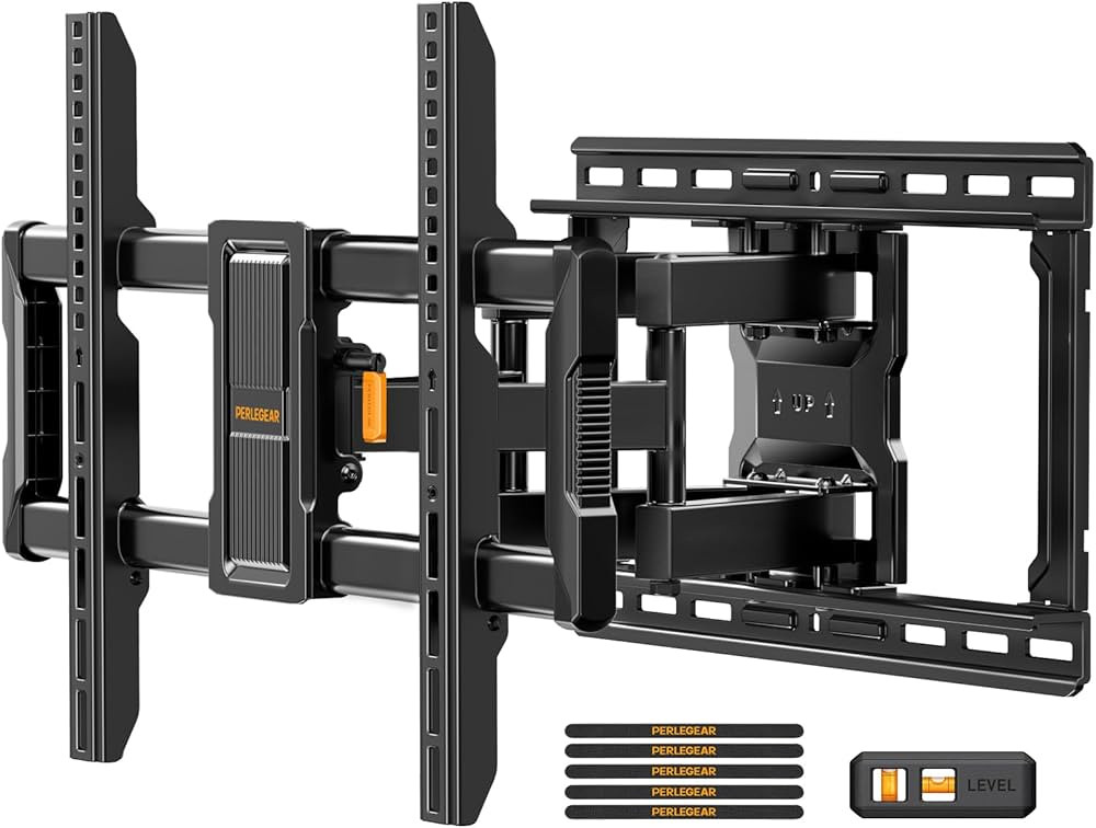 Perlegear UL-Listed Full Motion TV Wall Mount for 40–86 Inch Flat Curved TVs up to 132 lbs, 12... | Amazon (US)
