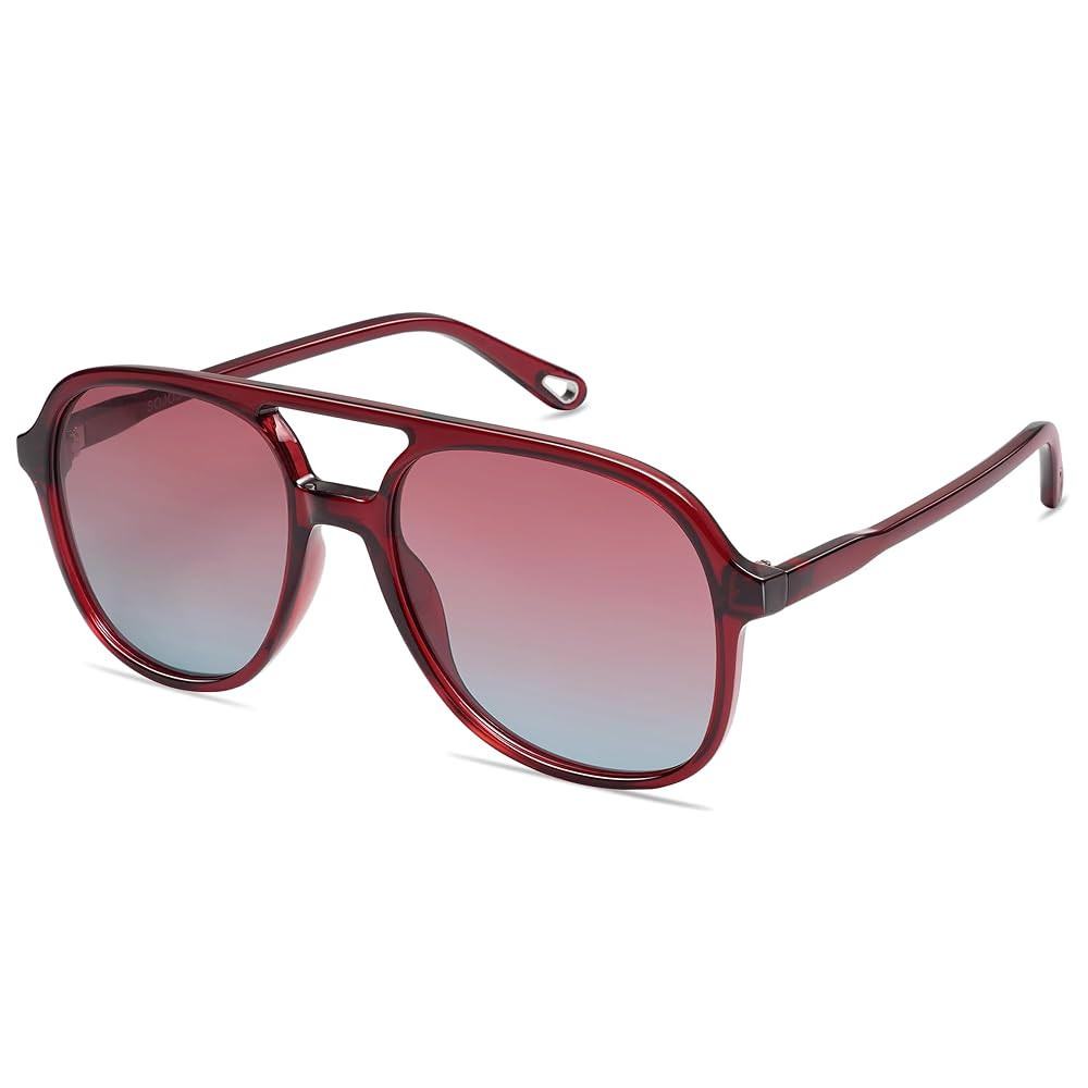 SOJOS Retro Polarized Aviator Sunglasses Womens Mens Classic 70s Vintage Trendy Square Aviators S... | Amazon (US)