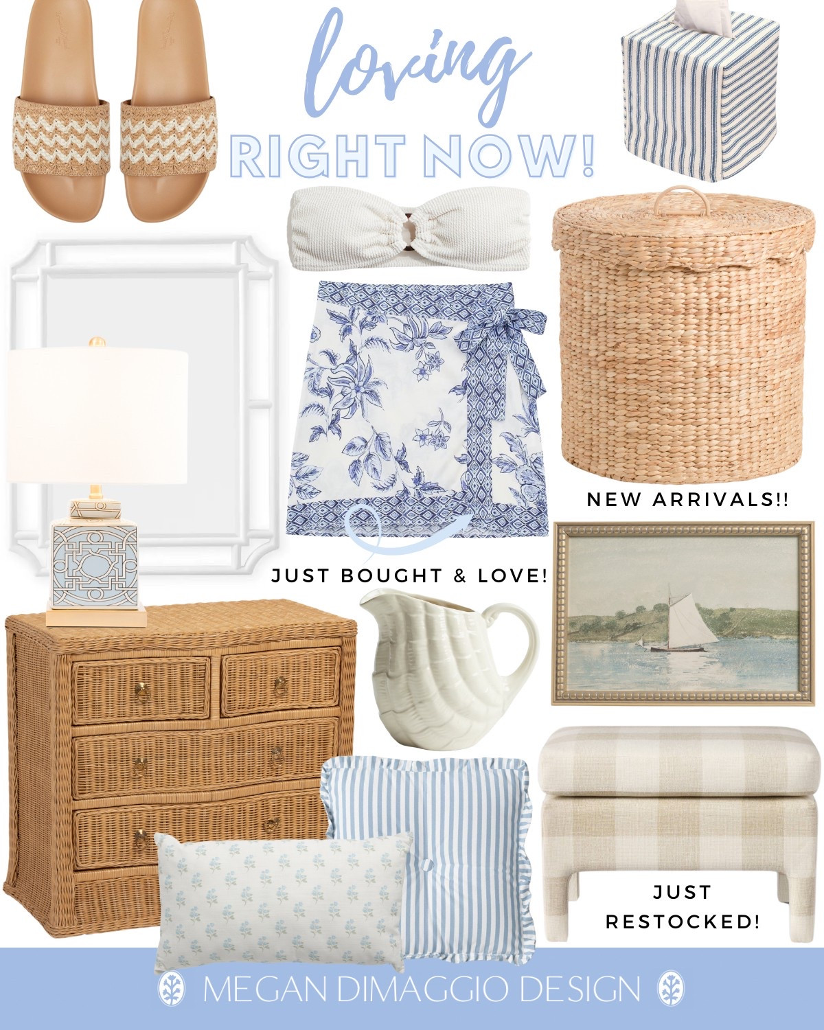 Summer finds I’m loving right now for the coastal home!! 🤍🌊☀️⚓️🐚 Including several designer looks for less!! Like this wicker dresser/chest, large scalloped basket (back in stock!!) and favorite gingham ottoman!! Also just bought this blue and white wrap skirt from Amazon & it’s sooo cute!! Pairing it with a swimsuit for the summer!! Even more linked 🫶🏻

#LTKSummerEdit #LTKSwim #LTKHome