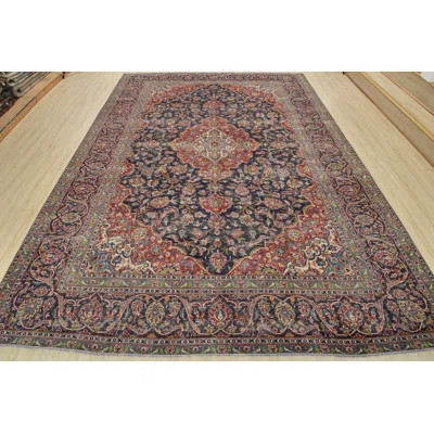 Mosiah One-of-a-Kind 9'9'' X 12'10'' 1970s Wool Area Rug Blue | Wayfair North America