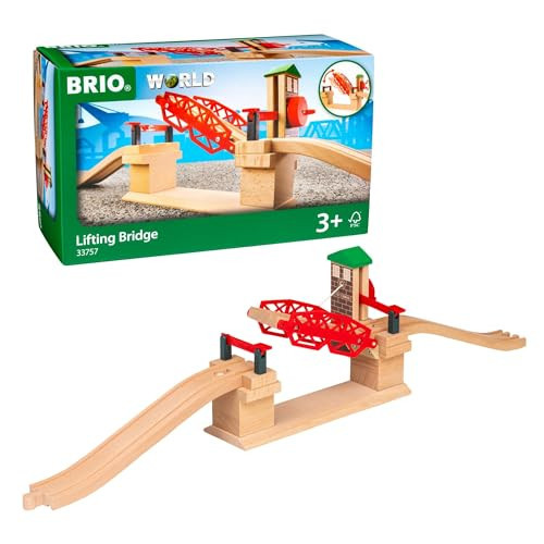 BRIO World Lifting Bridge - Moveable Wooden Train Accessory - FSC-Certified - Compatible with All BRIO Railway Sets - Includes 1 Lift & 2 Tracks - Creative Fun & Development - Kids Ages 3 & Up | Amazon (US)
